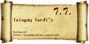 Telegdy Teréz névjegykártya